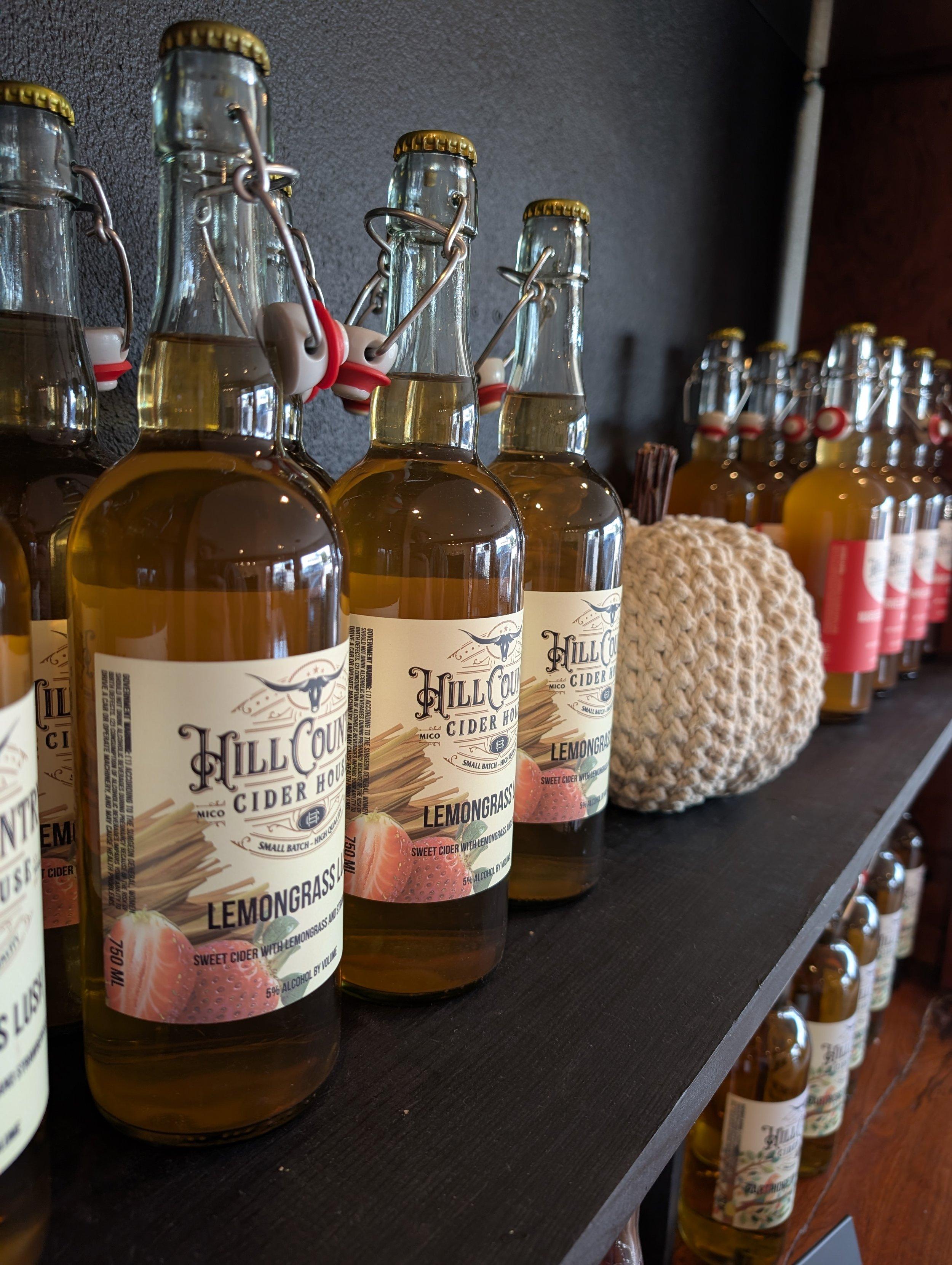 Bottles on the shelf