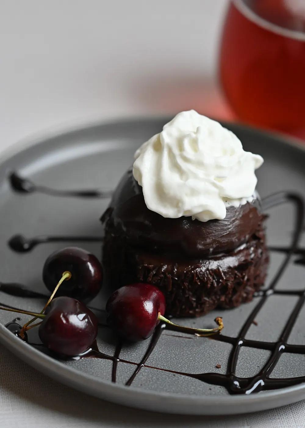 Chocolate mousse dome dessert